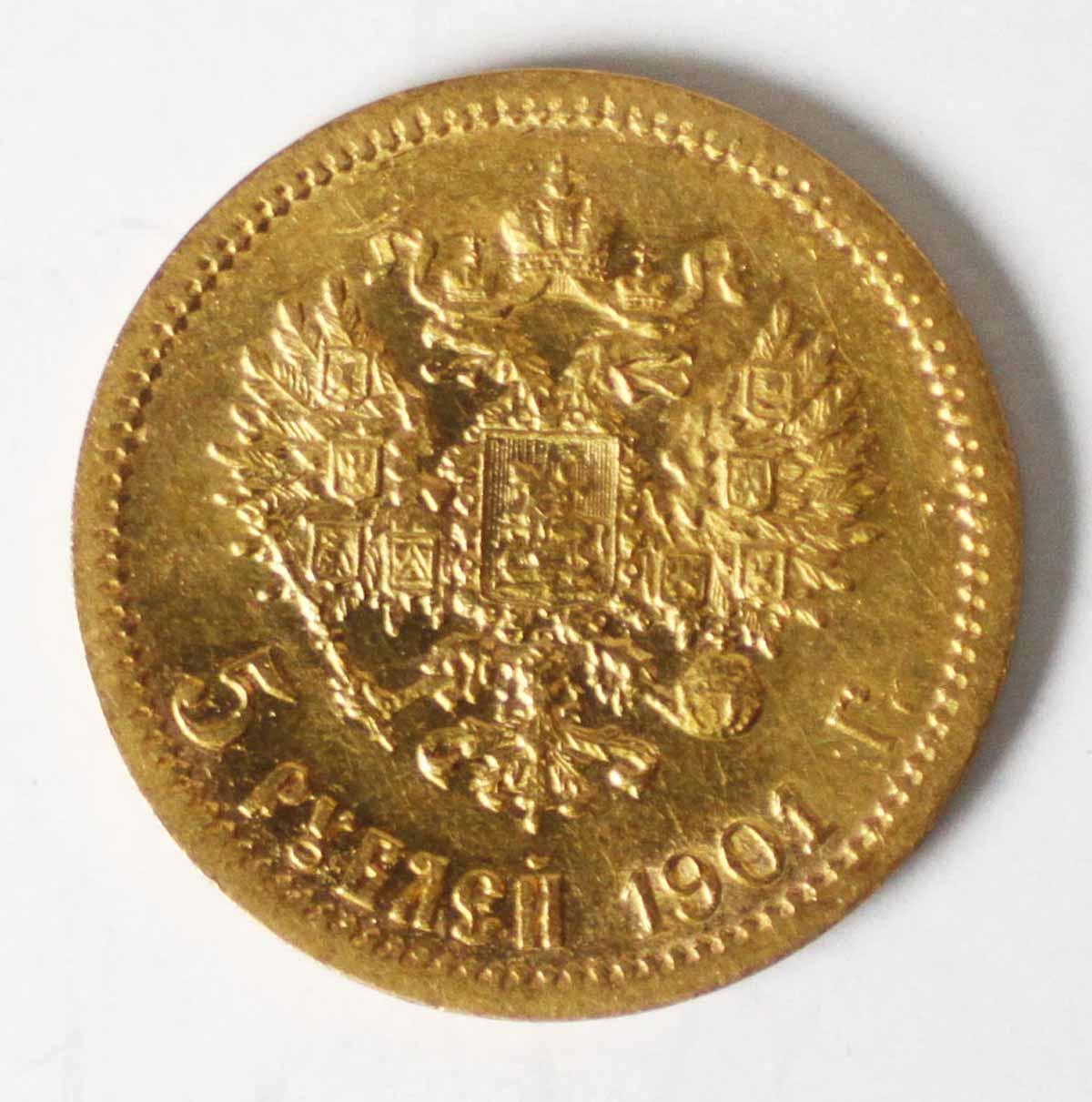 1901 Gold Russia 5 Rouble