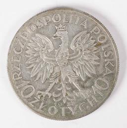 1933 Poland 10 Zlotych, "Queen Jadwiga