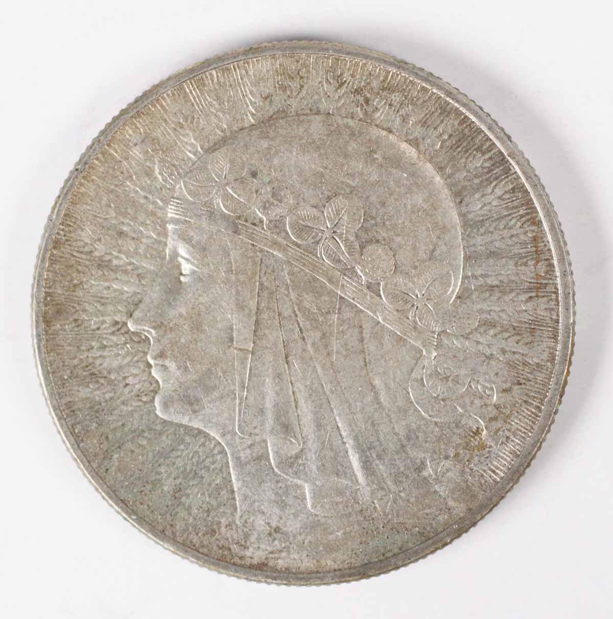 1933 Poland 10 Zlotych, "Queen Jadwiga