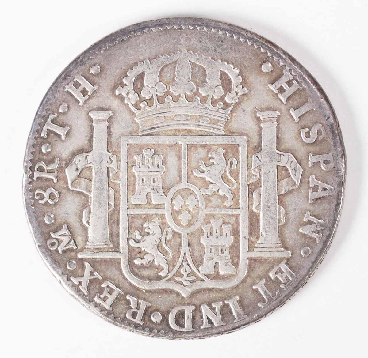 1807 Carolus IIIIDei Gratis 8 Reales Silver Coin