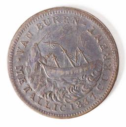 1837/1841-Webster/Van Buren Credit Current Hard Times Token