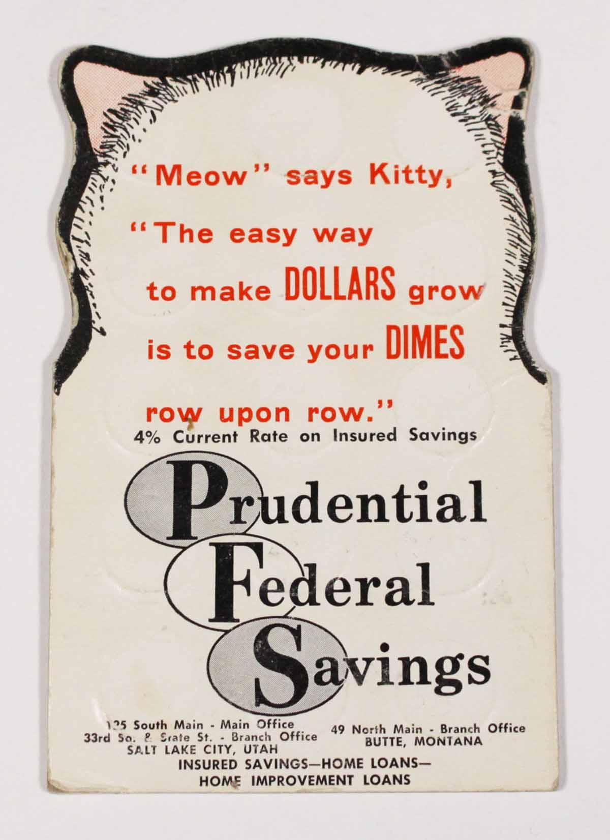 30 Silver Dimes in Dime Kitty Prudential Federal Savings Book