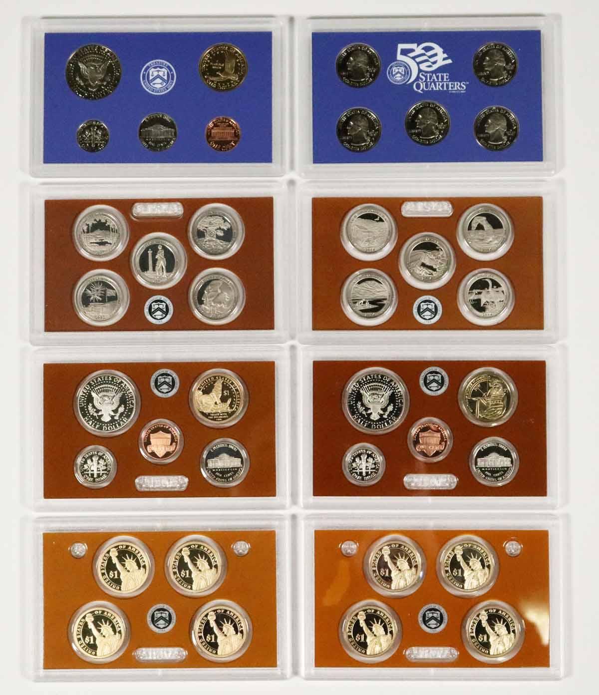 3 - US Mint Proof Sets; 2000,2013,2014