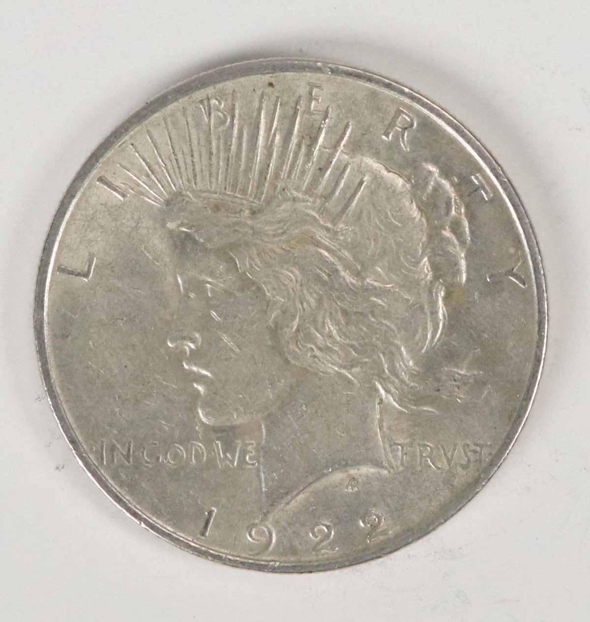 1922-P Peace Silver Dollar