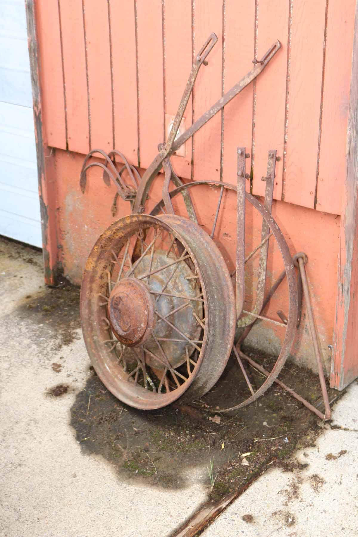 Old Iron Car Wheel, Plow, Triangle