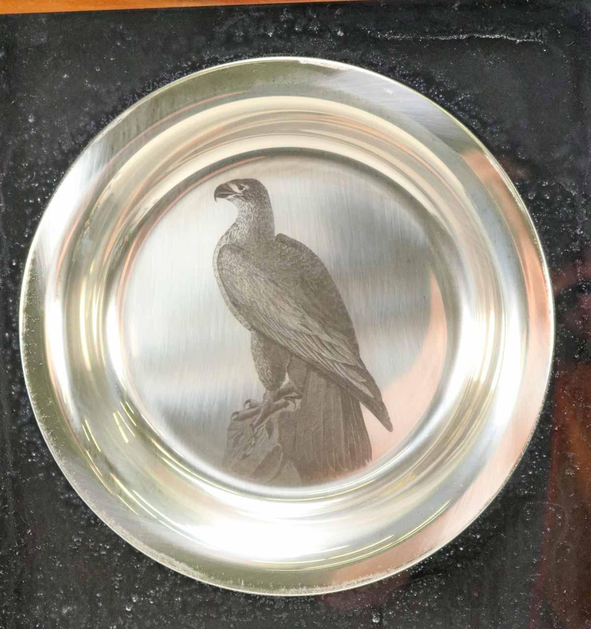Audubon Society Sterling Silver Etched Bird Plates, Limited Edition