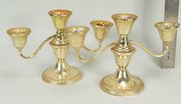 Weighted Sterling Candelabras