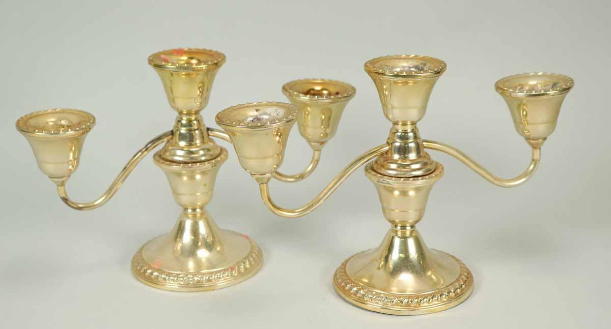 Weighted Sterling Candelabras