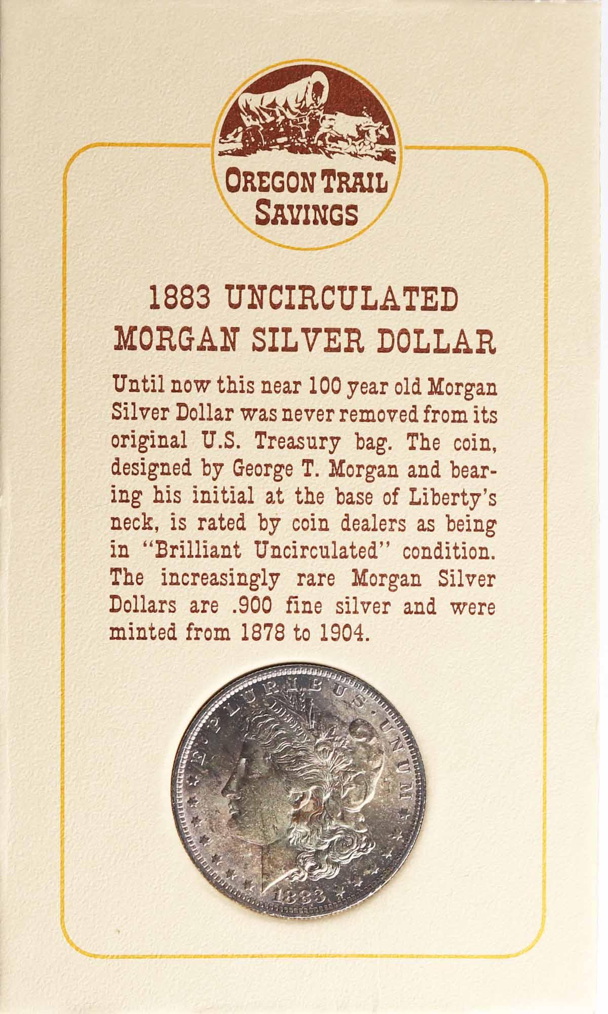 1883-O Morgan Silver Dollar (Oregon Trail Savings)