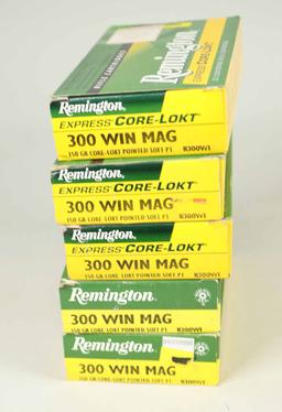 Remington 300 Win Mag, 150gr Ammo, 100 Rds.