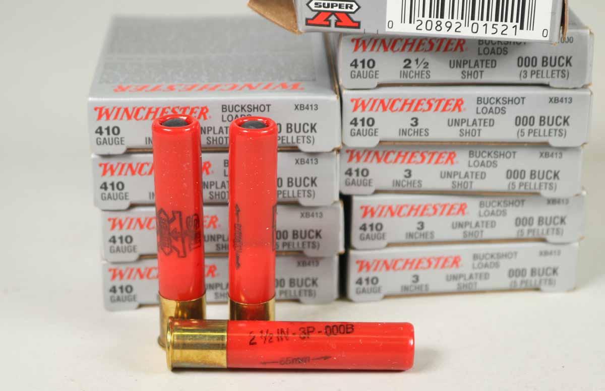 Winchester 410 Gauge Buckshot Loads, 2.5 & 3", 50 Rds