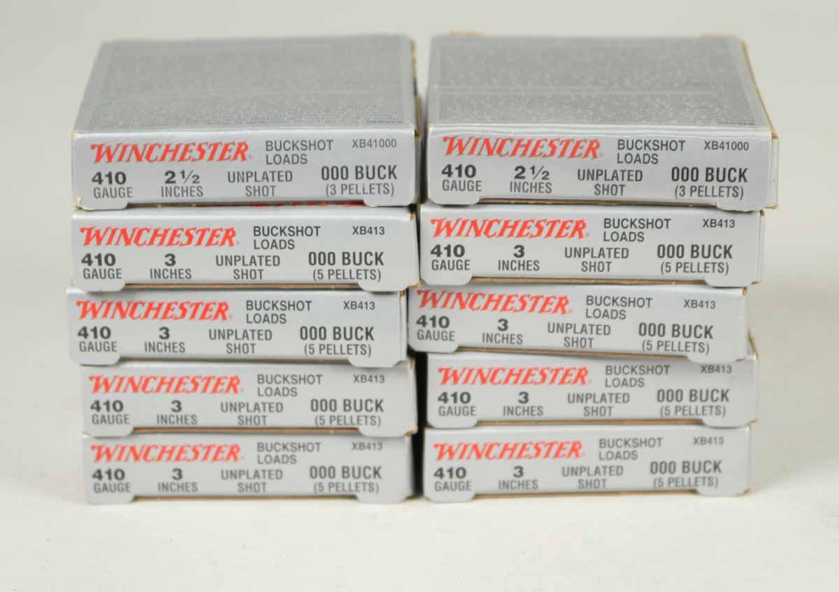 Winchester 410 Gauge Buckshot Loads, 2.5 & 3", 50 Rds