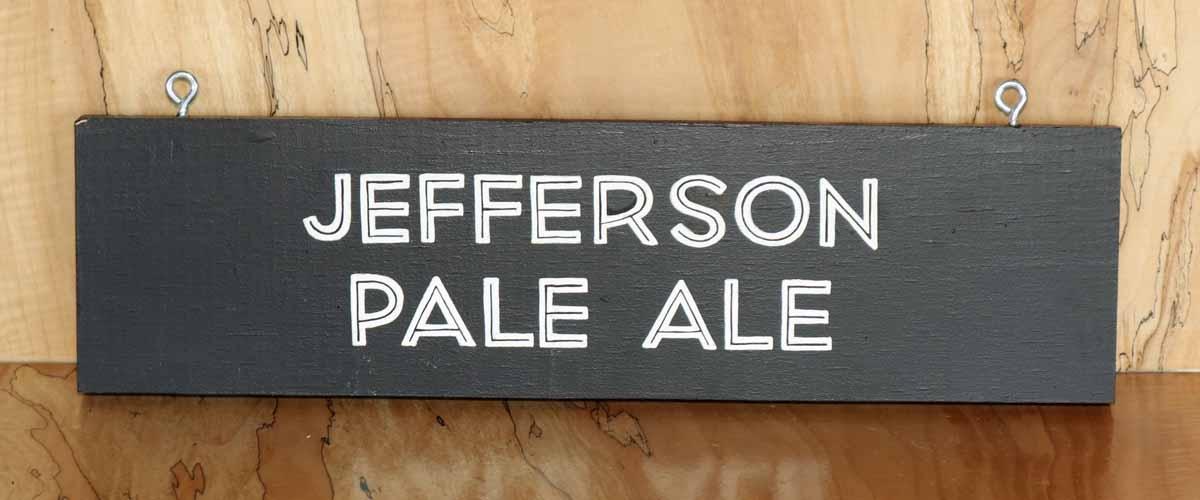 Jefferson Pale Ale Sign Board