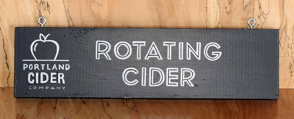 Portland Cider Rotating Sign Board