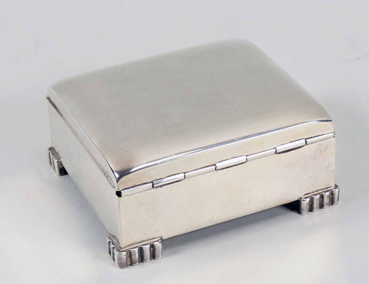 Small Sterling Silver Hinged Box, 239.9 Grams