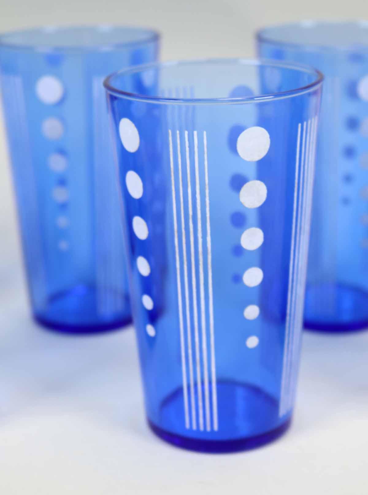 Vintage Blue "Dot" Glasses