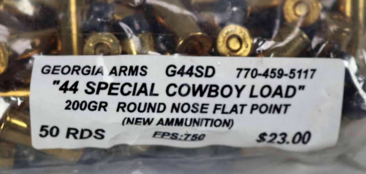 Georgia Arms "44 Special Cowboy Load" 200 Gr., 250 Rds.