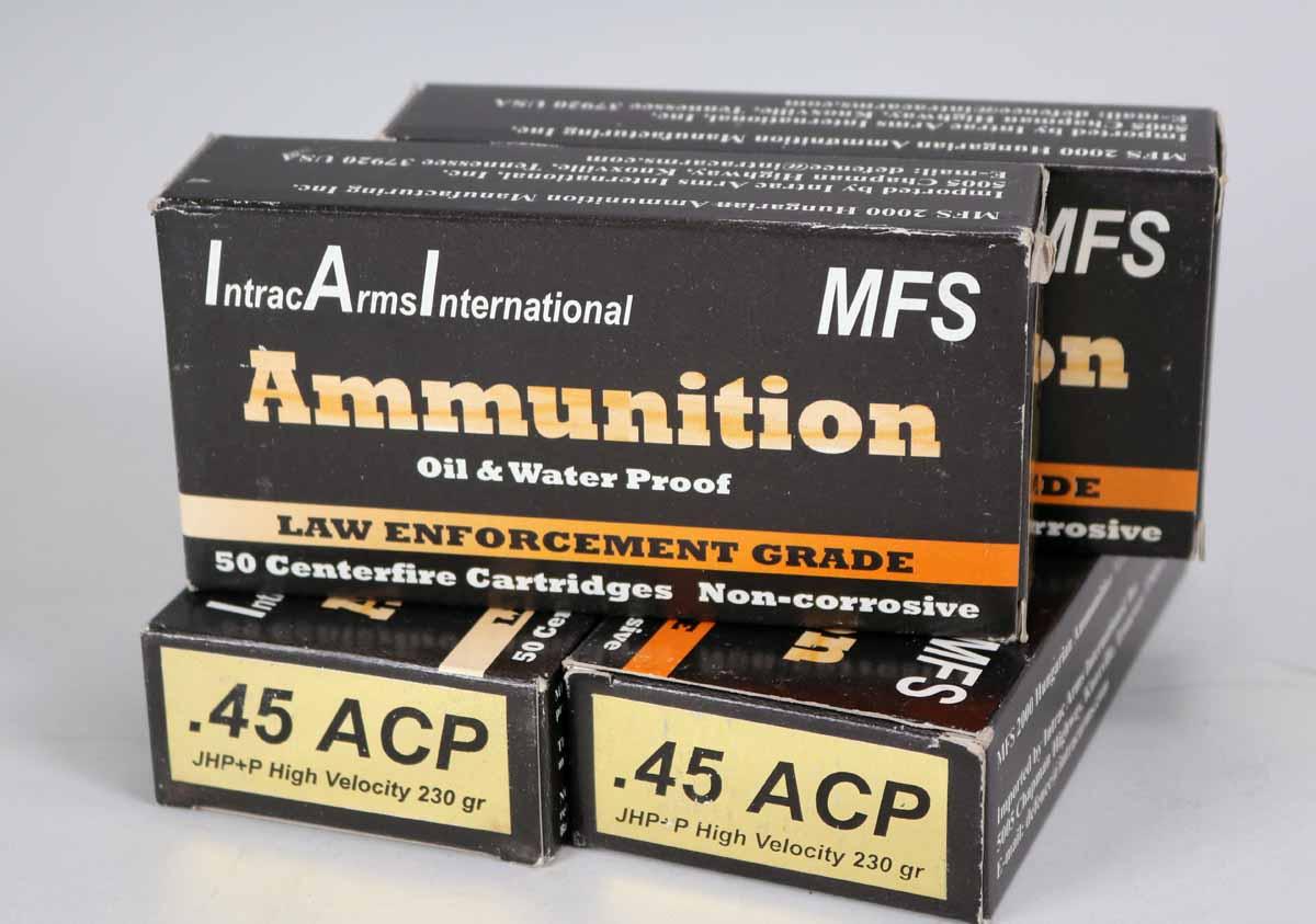 IAI .45 ACP "Law Enforcement Grade" .230 Gr. Ammo, 200 Rds.