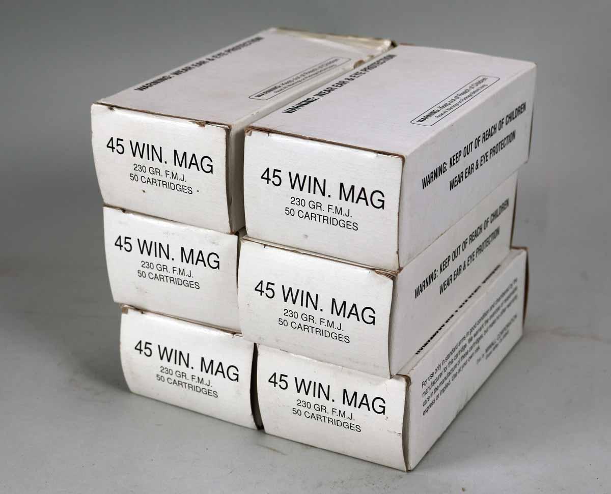 .45 Win. Mag. .230 Gr. F.M.J., 250 Rds.