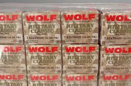 Wolf 7.62 x 39mm 124 Gr. FMJ Ammo, 500 Rds.