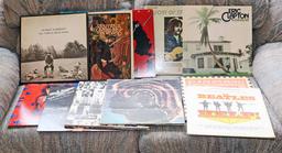 Vinyl LP Records: Beatles, Stones, Clapton, Santana, Seeger & More