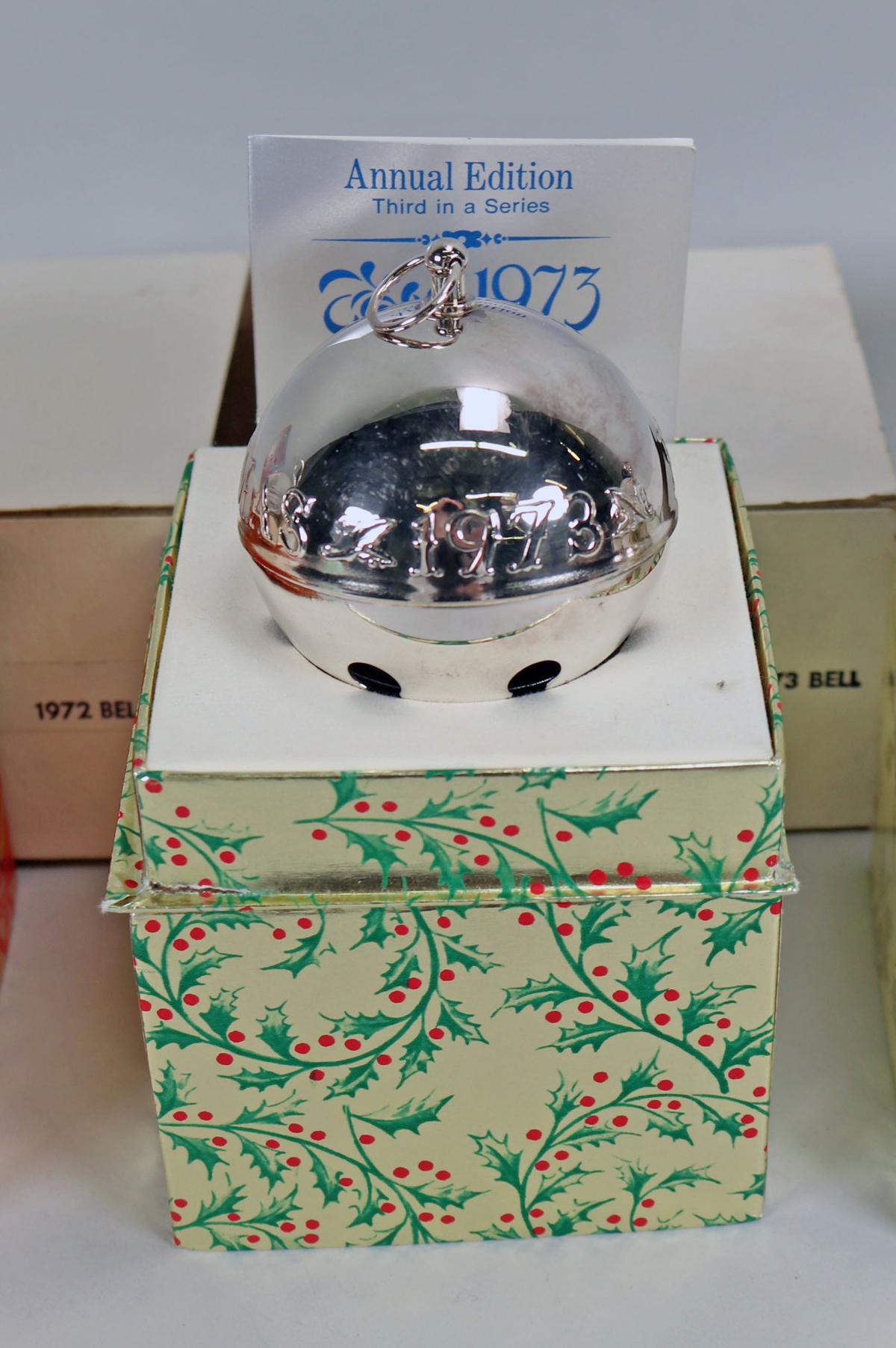 Wallace  Silver Bell Ornaments: 1972, 1973, 1974