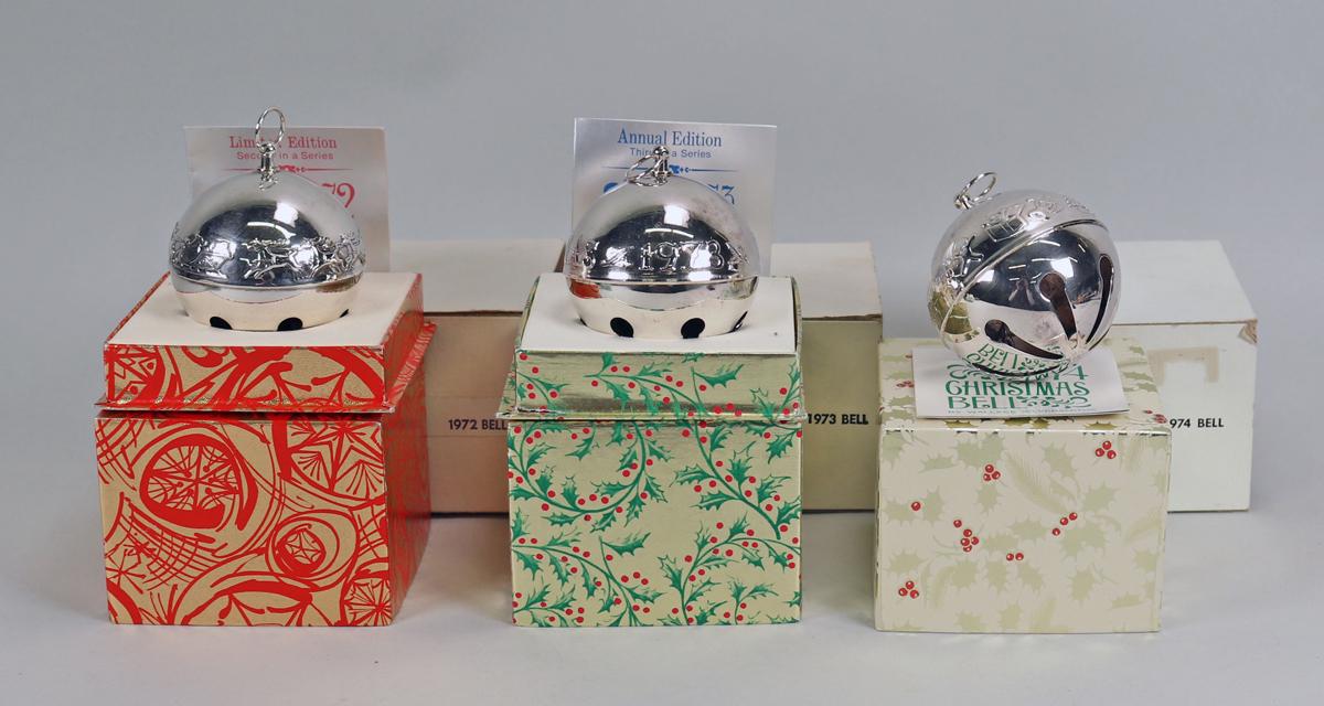 Wallace  Silver Bell Ornaments: 1972, 1973, 1974