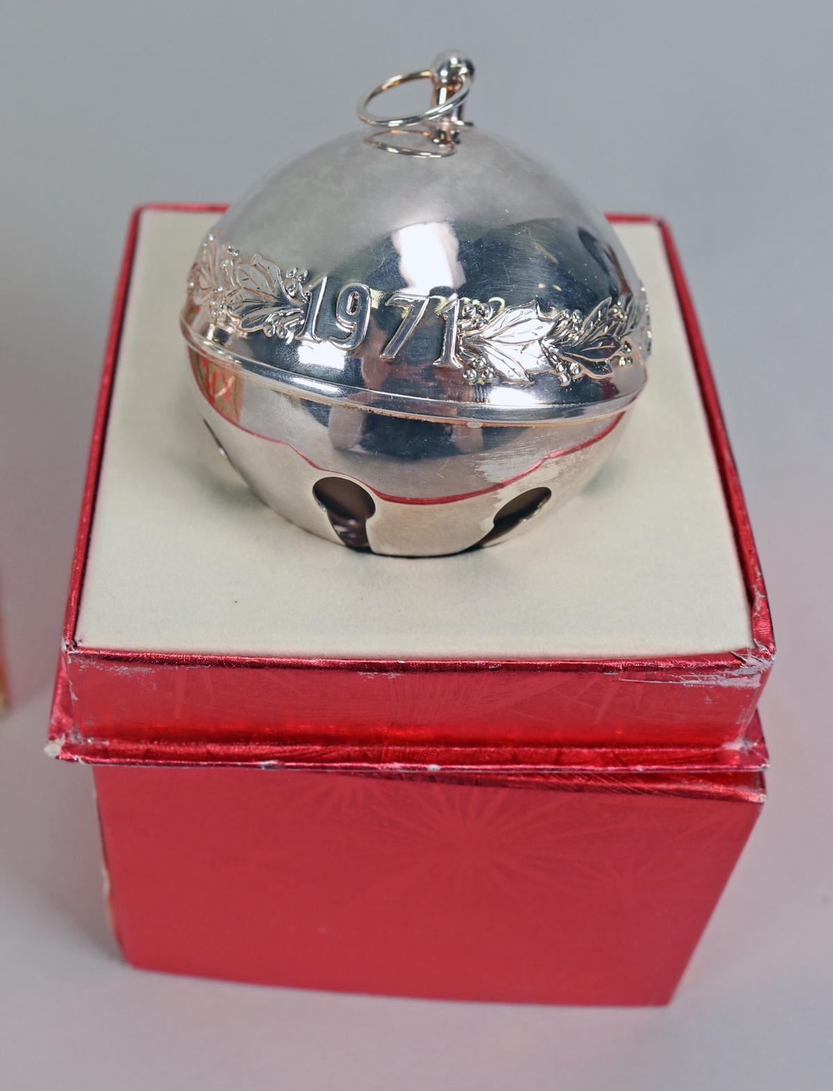 Wallace Silver Bell Ornaments: 1978, 1979, 1971- 1995