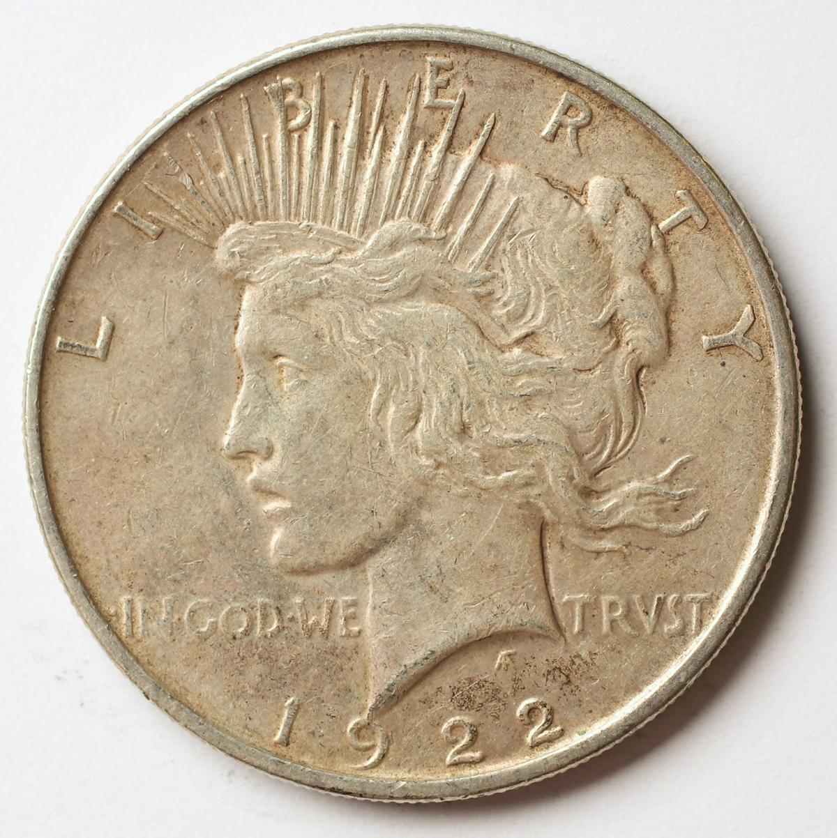 1922-P Peace Silver Dollar