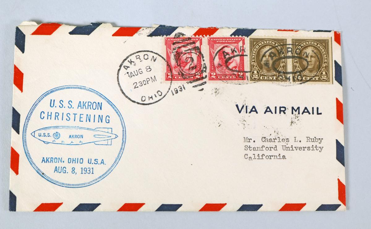 U.S.S. Akron Airship Stamped Envelopes