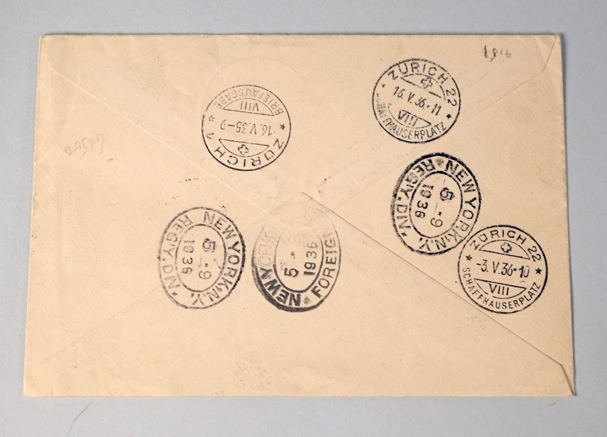 Hindenburg Air Mail Stamped Envelopes, Letter