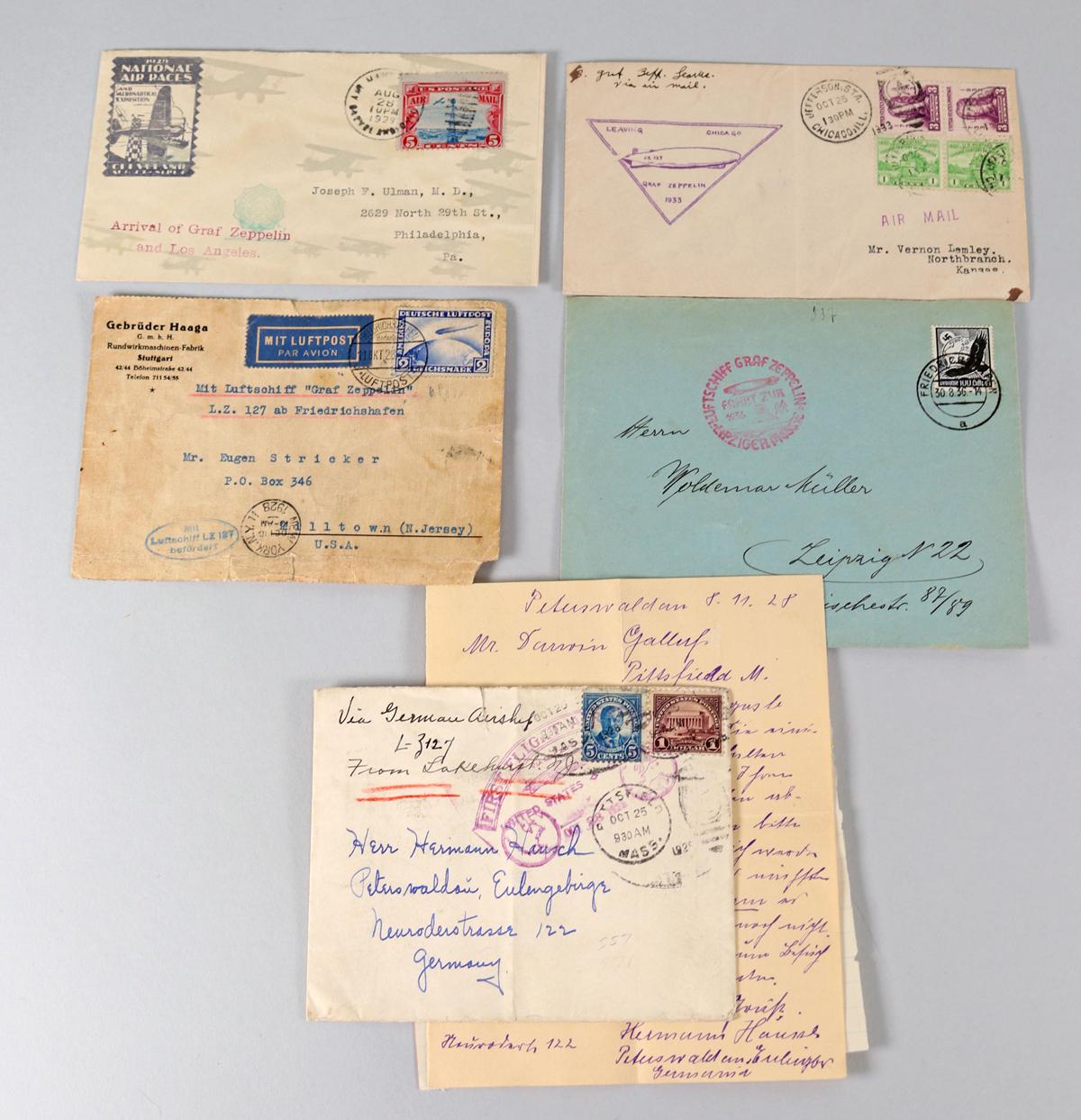Graf Zeppelin, D-LZ 127, Stamped Envelopes, Letter