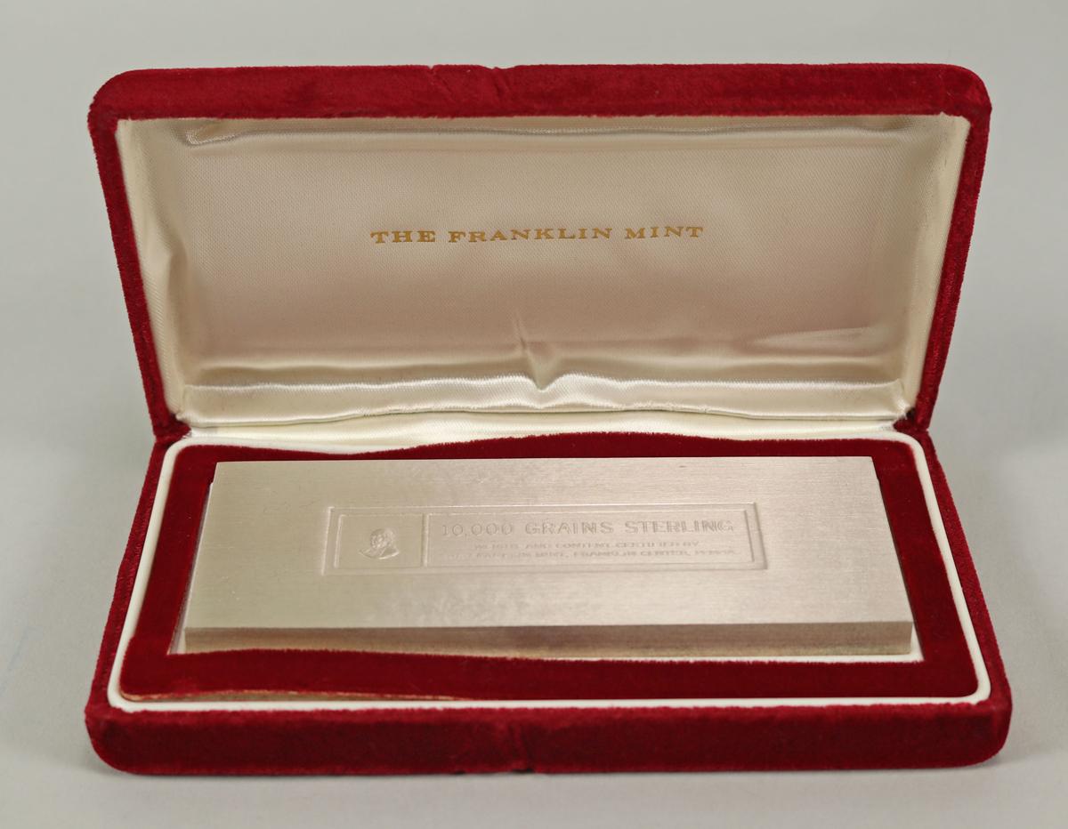 10,000 Grains Sterling Bullion - U.S. Treasury Silver,  Franklin Mint