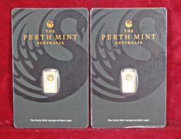 2 Grams .999 Pure Gold - Perth Mint