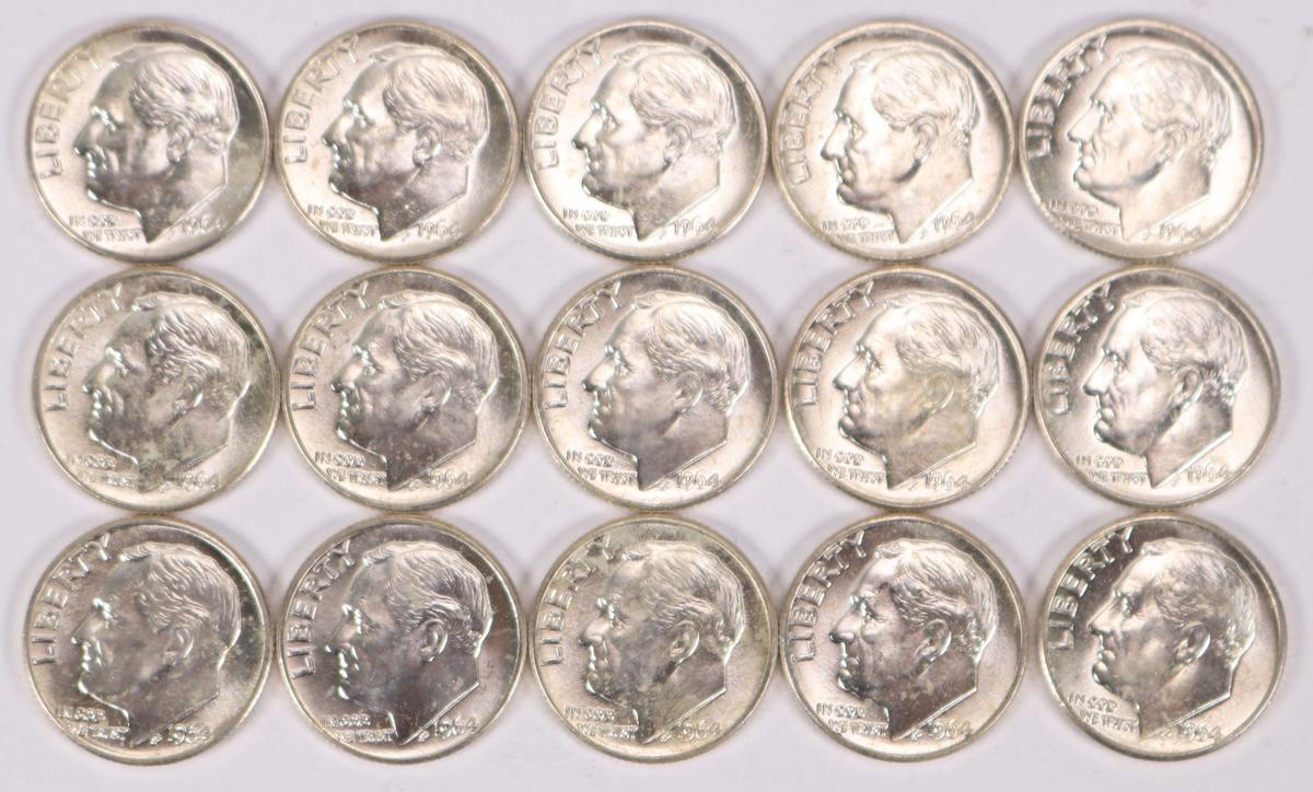 15 - 1964-D  Roosevelt Dimes