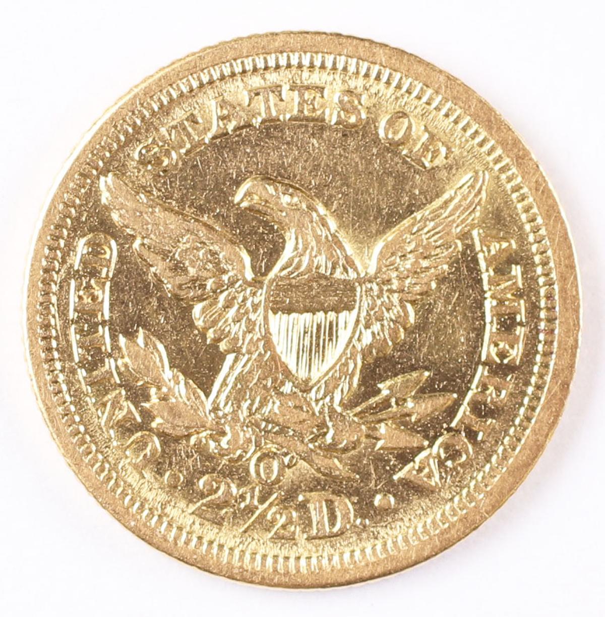 1854-O  $2.50 Gold Liberty Eagle Coin