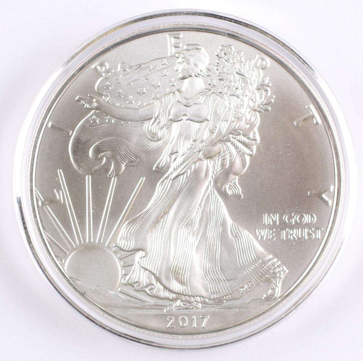 2017  $1 American Silver Eagle, 1oz. Fine Silver