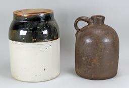 Butter Churn Crock & Small Jug