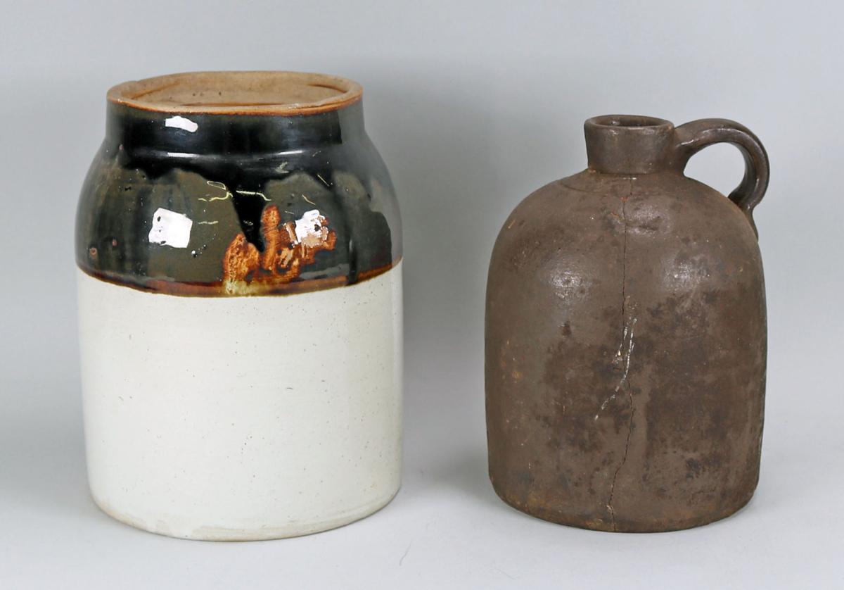 Butter Churn Crock & Small Jug