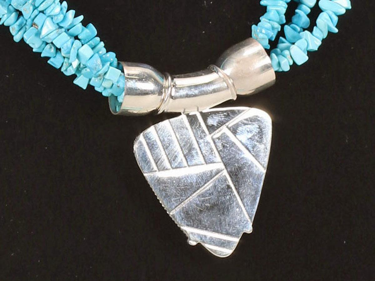 Turquoise & Silver Necklace w/ Pendant