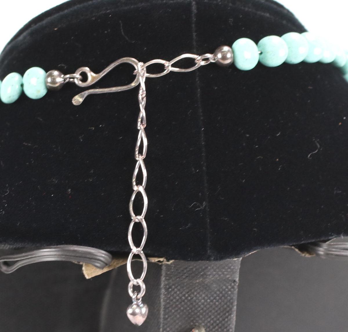 Turquoise Polished Disc Necklace