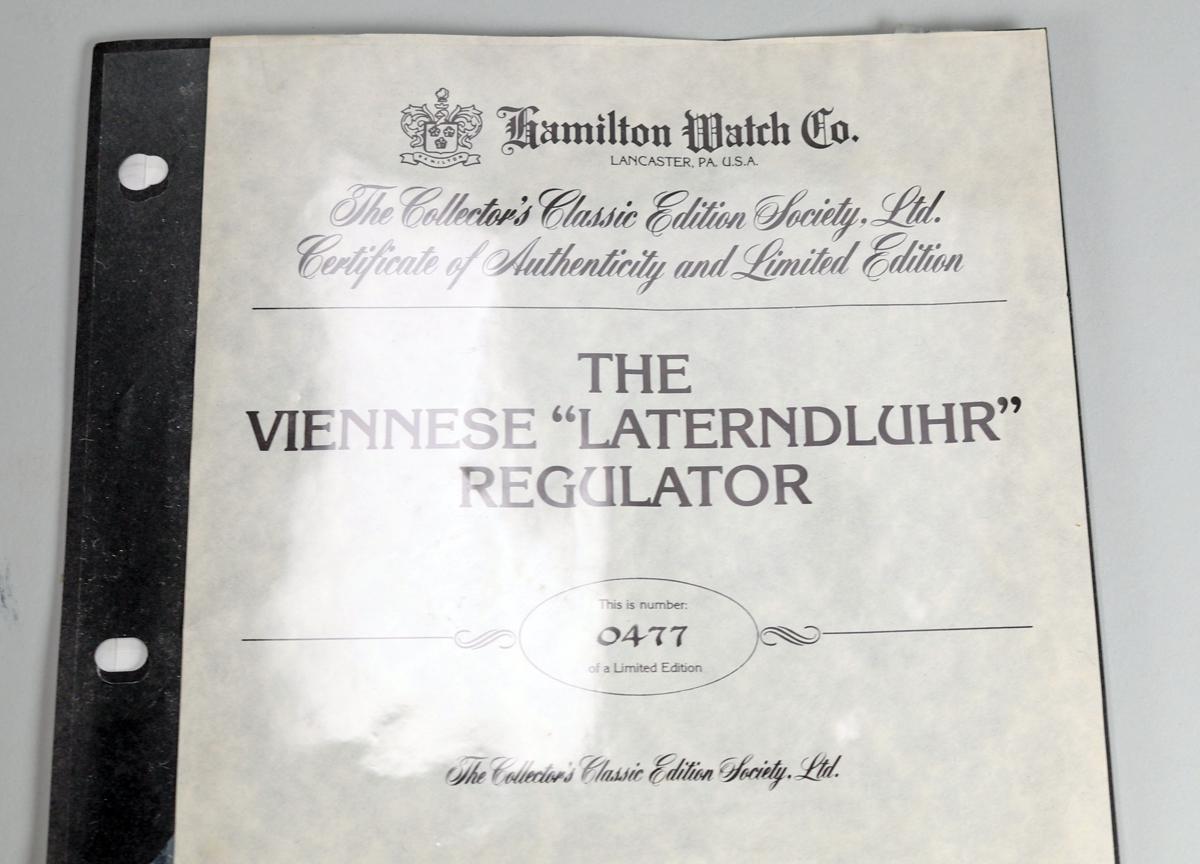 Hamilton Viennese Laterndluhr Regulator