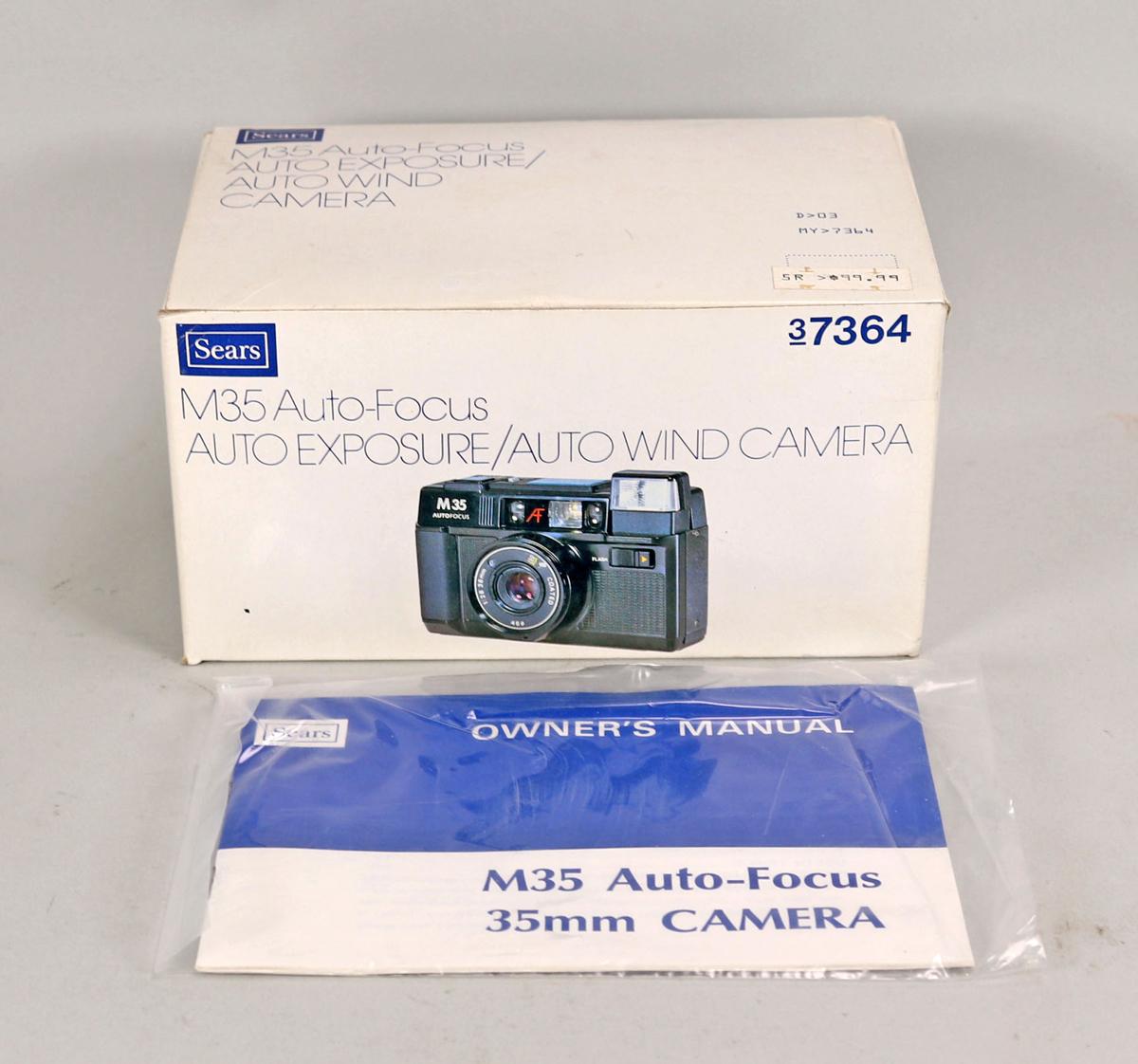 Sears M35 Autofocus Motor Drive 35mm Film Camera, Ca. 1980's