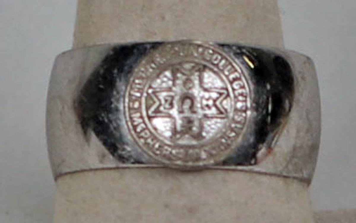 Sterling McPherson College Ring, Sz. 8.5