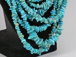 Southwest Style Multi-Strand Turquoise Necklace