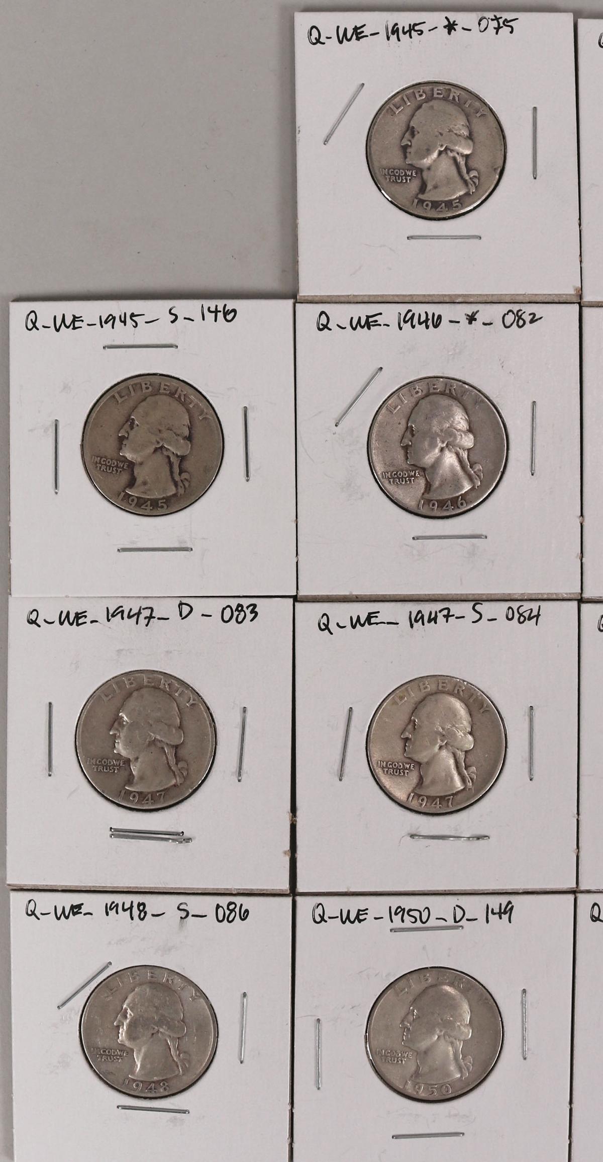 14 Washington Silver Quarters