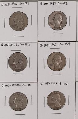 12 Washington Silver Quarters