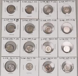 16 Roosevelt Silver Dimes