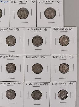 15 Mercury Silver Dimes