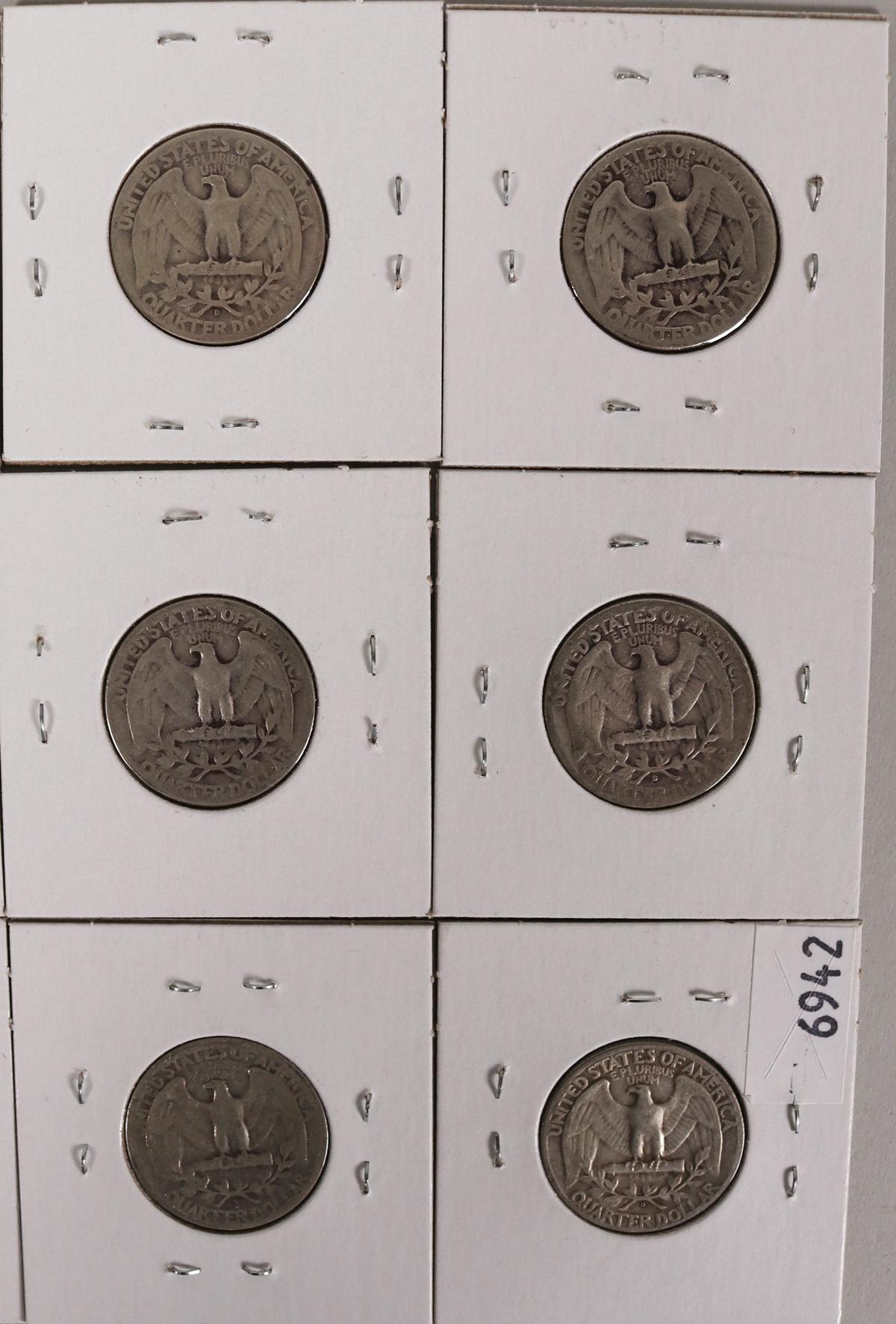 12 Washington Silver Quarters